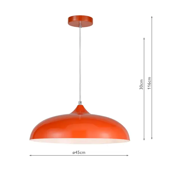 Kaelan Single Pendant in Orange Finish