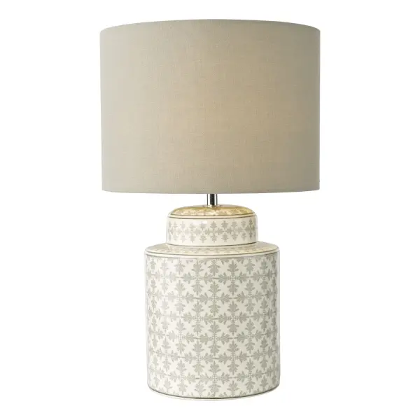 Kedron Grey Table Lamp C/W Shade