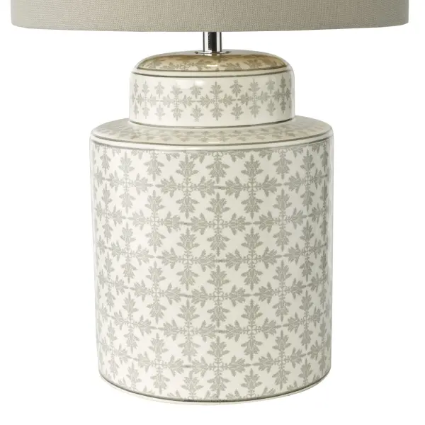 Kedron Grey Table Lamp C/W Shade