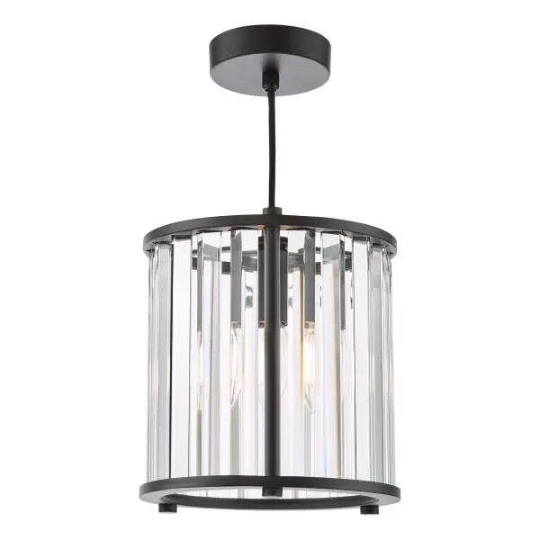 Kiran Single Pendant in Satin Black