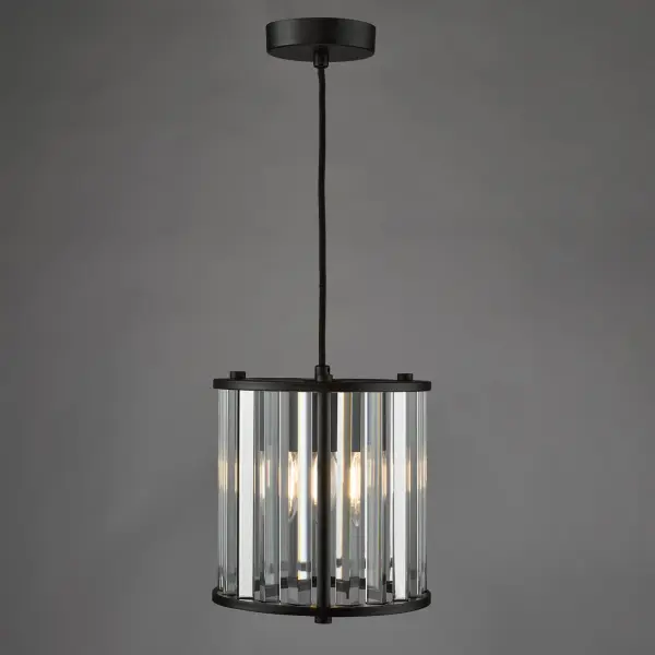 Kiran Single Pendant in Satin Black
