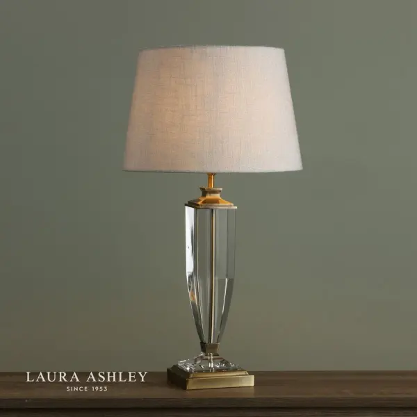 Laura Ashley Carson Antique Brass & Crystal Table Lamp Base Only Large