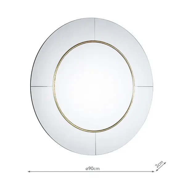 Laura Ashley Maya Gold Detailed Mirror 90cm