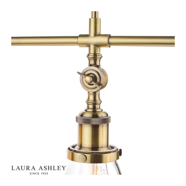 Isaac 3 Light Bar Pendant in Antique Brass