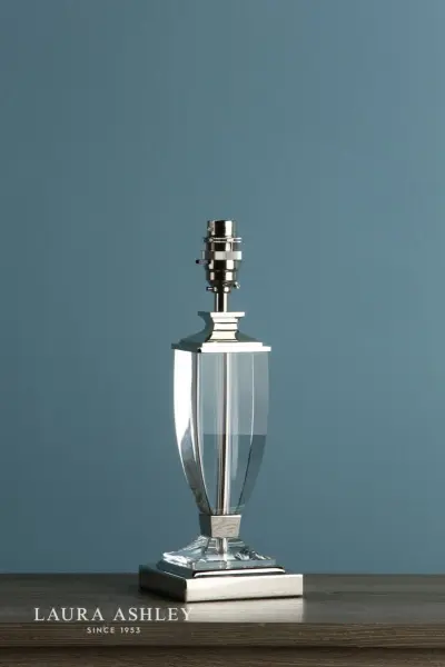 Laura Ashley Carson Polished Nickel & Crystal Table Lamp Base Small