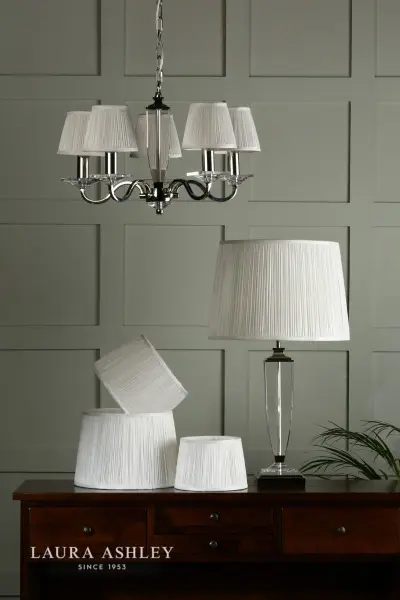 Hemsley Pleated Silk Cream Shade 200mm/8 Inch