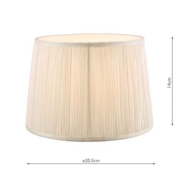 Hemsley Pleated Silk Cream Shade 200mm/8 Inch