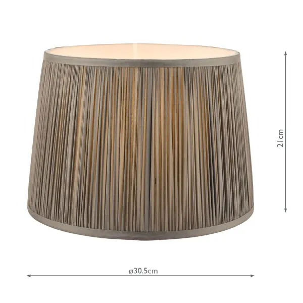 Hemsley Silk Grey Shade 300mm/12 inch