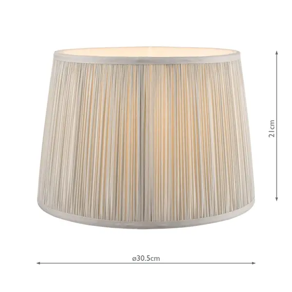Hemsley Silk Silver Shade 300mm/12 inch