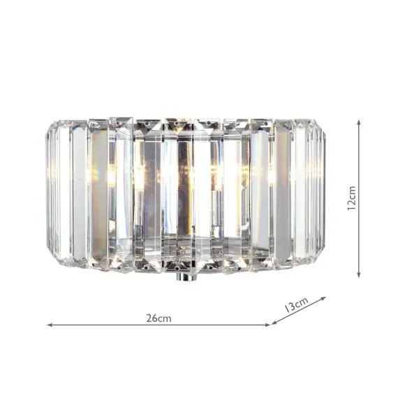 Fernhurst Wall Light Polished Chrome Glass