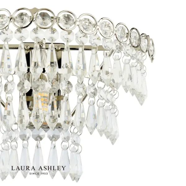 Enid Faceted Glass & Polished Nickel Wall Light