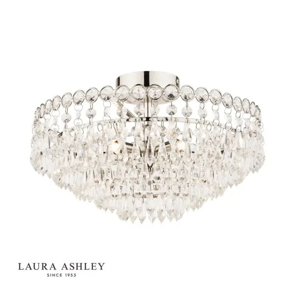 Enid Polished Nickel Semi Flush Fitting