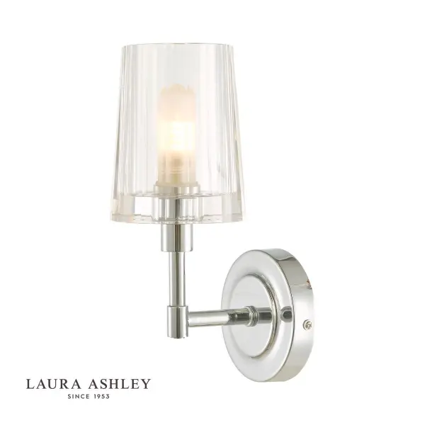 Blake Bathroom Wall Light Crystal Polished Chrome IP44