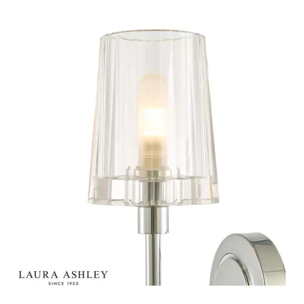 Blake Bathroom Wall Light Crystal Polished Chrome IP44