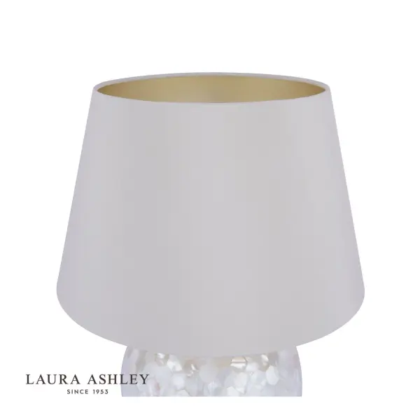 Mathern Cream Shell Table Lamp C/W Shade