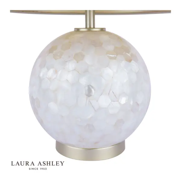 Mathern Cream Shell Table Lamp C/W Shade