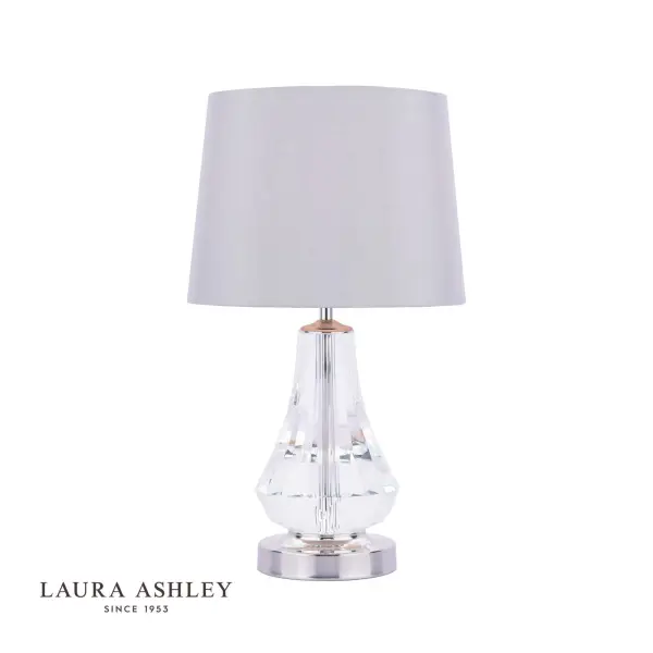 Humby Polished Nickel Touch Table Lamp C/W Shade