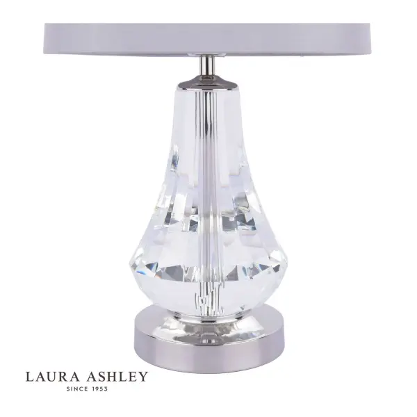 Humby Polished Nickel Touch Table Lamp C/W Shade