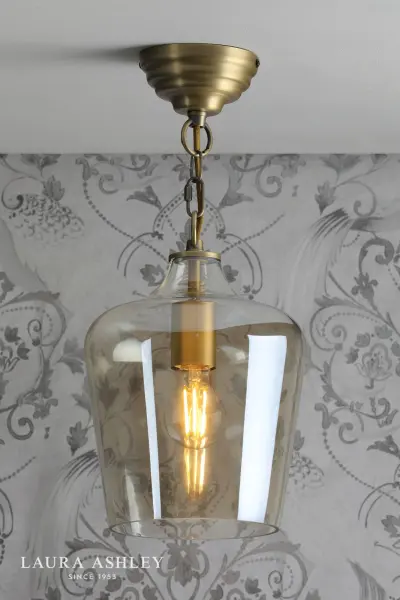 Ockley Antique Brass & Champagne Pendant