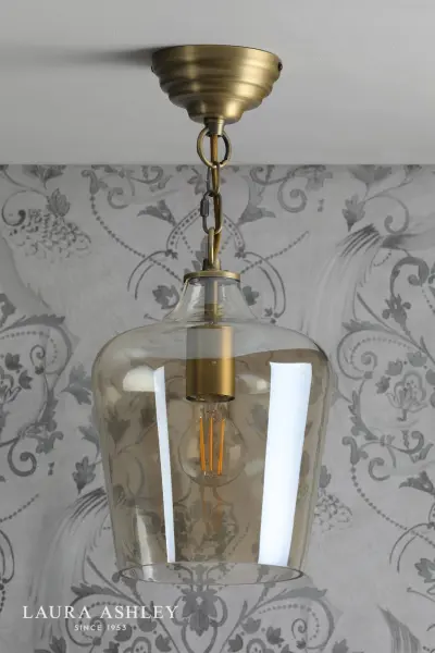 Ockley Antique Brass & Champagne Pendant