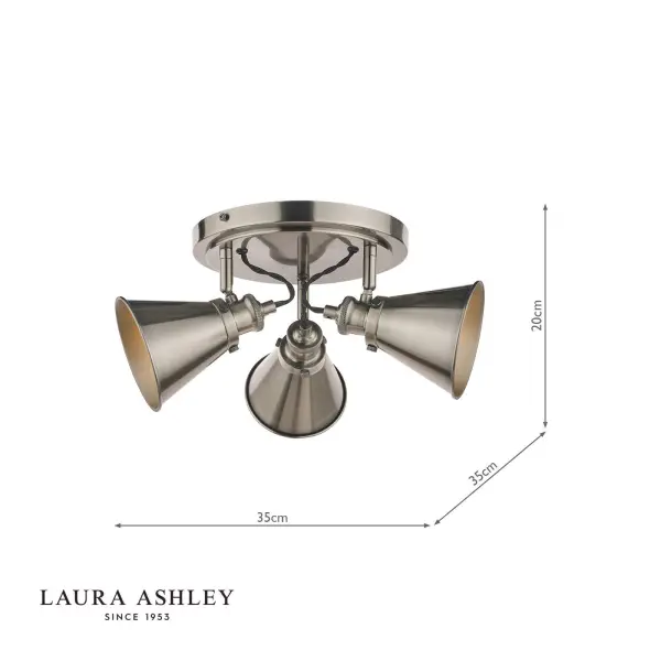 Rufus 3 Light Industrial Nickel Spotlight