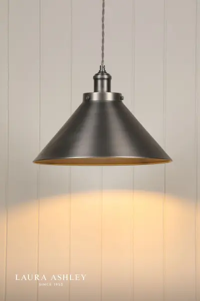Rufus Large Industrial Nickel Pendant