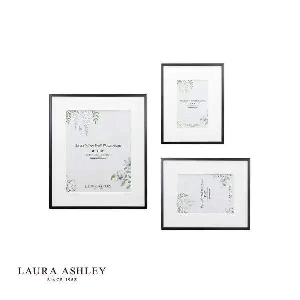 Set of 3 Alisa Matt Black Photo Frames