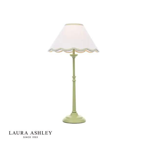 Cordwell Matt Green Table Lamp C/W Shade
