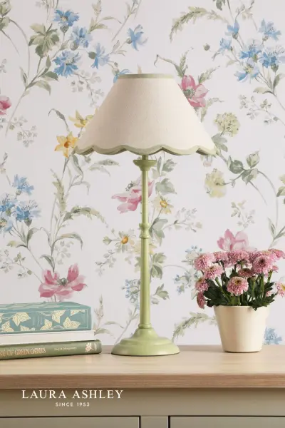 Cordwell Matt Green Table Lamp C/W Shade