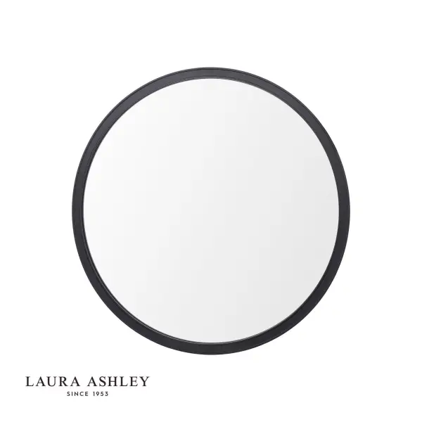 Harrington Mirror Matt Black and Mirror 60cm