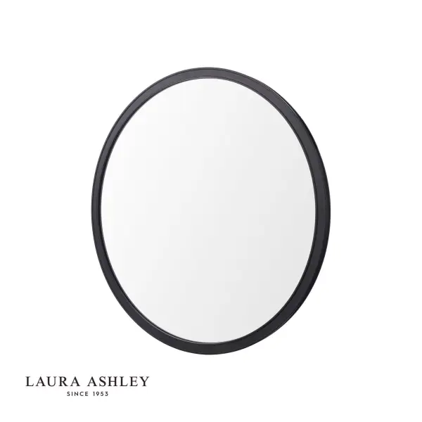 Harrington Mirror Matt Black and Mirror 60cm