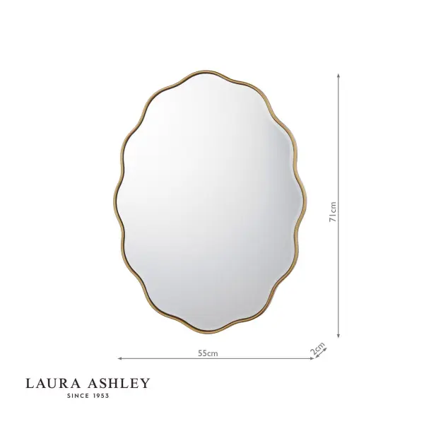 Laura Ashley Medora Mirror Matt Gold 71 x 55cm
