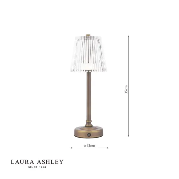 Callaghan LED Rechargeable Antique Brass Table Lamp