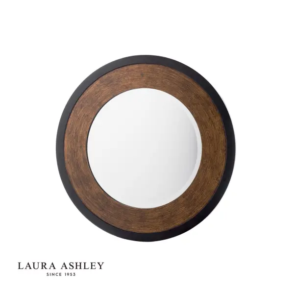 Laura Ashley Cara Round Mottled Bronze Mirror 60cm