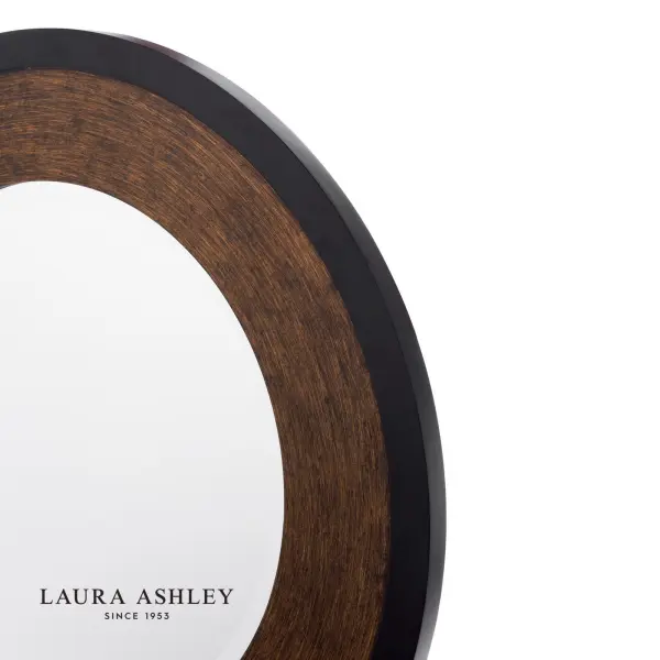 Laura Ashley Cara Round Mottled Bronze Mirror 60cm