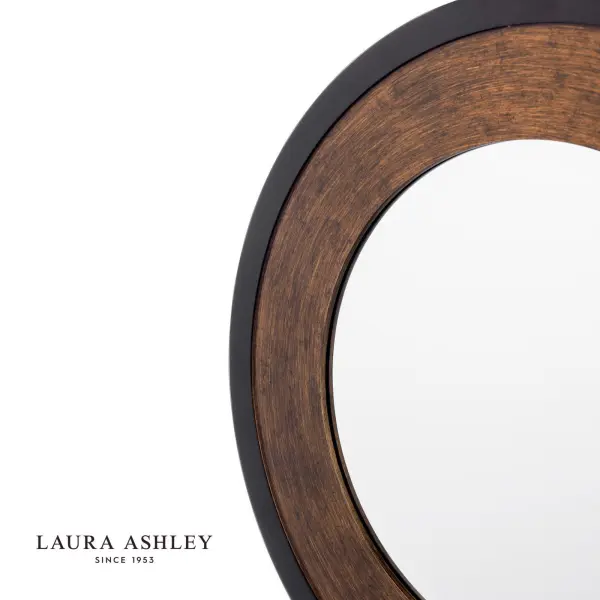 Laura Ashley Cara Round Mottled Bronze Mirror 60cm
