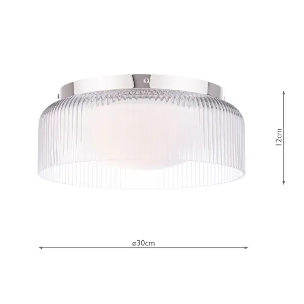 Charissa Polished Chrome Flush Fitting IP44