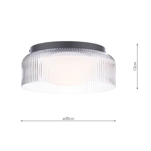 Charissa Matt Black Flush Fitting IP44