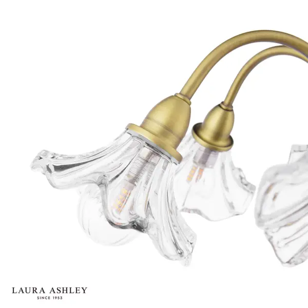 Kerswell 6 Light Semi Flush Fitting in Antique Brass