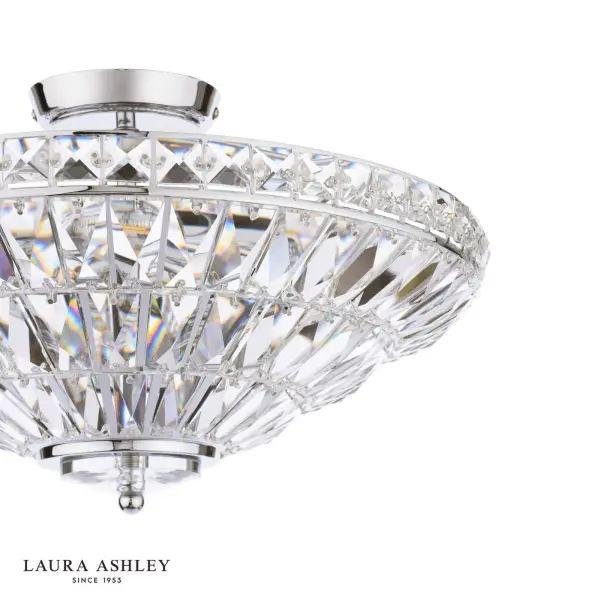 Vienna 3 Light Polished Chrome Semi Flush