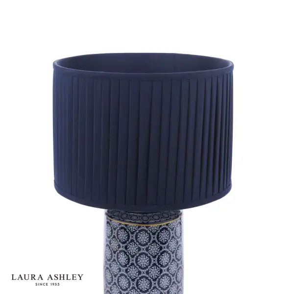 Knipton Antique Brass & Blue Table Lamp C/W Shade