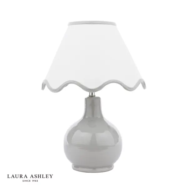 Bramhope Grey Ceramic Table Lamp C/W Shade