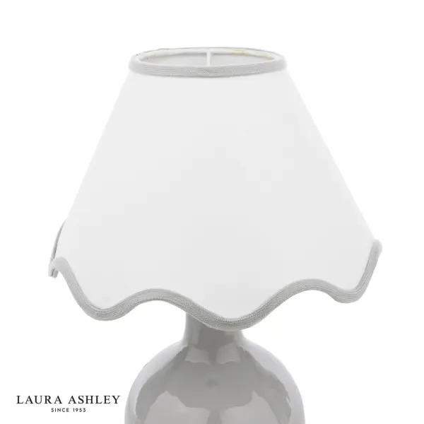 Bramhope Grey Ceramic Table Lamp C/W Shade