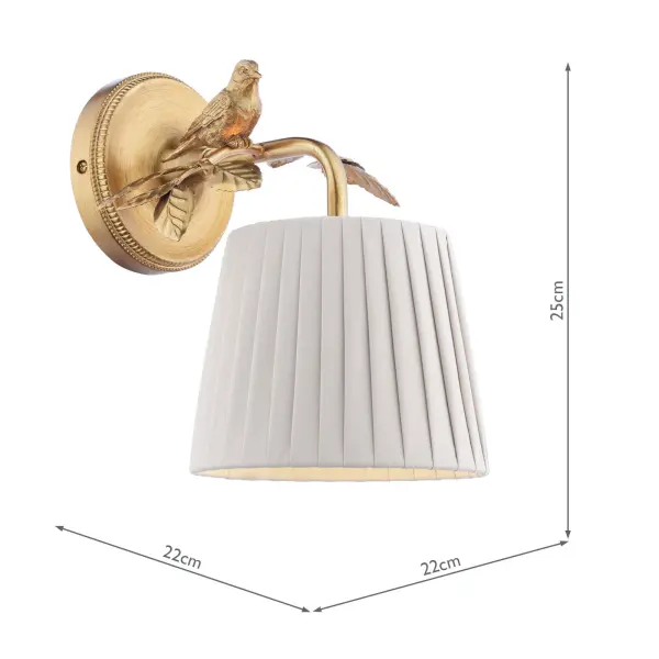 Egelton Aged Brass Wall Light C/W Shade