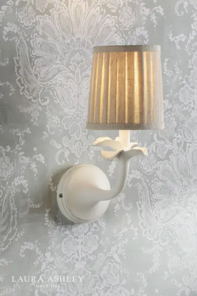 Eleni White Wall Light C/W Shade