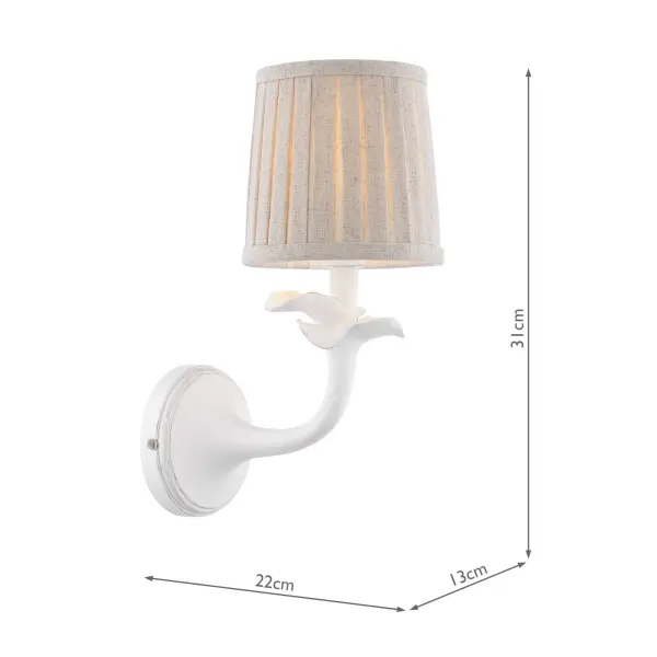 Eleni White Wall Light C/W Shade