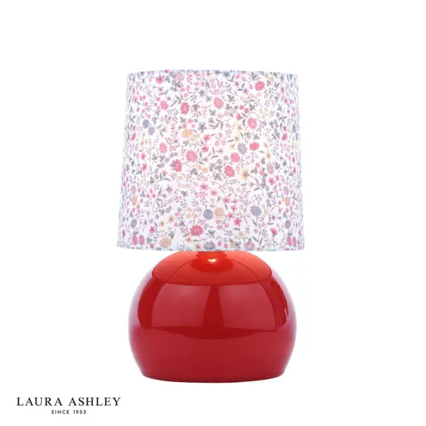 Knowlton Pink Glazed Table Lamp C/W Shade