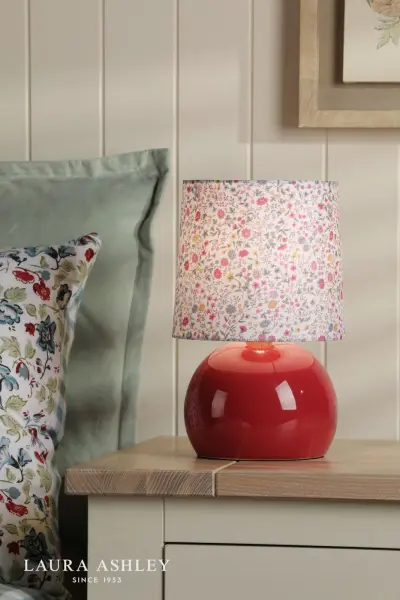 Knowlton Pink Glazed Table Lamp C/W Shade