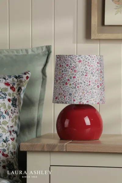 Knowlton Pink Glazed Table Lamp C/W Shade