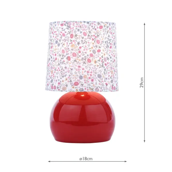 Knowlton Pink Glazed Table Lamp C/W Shade